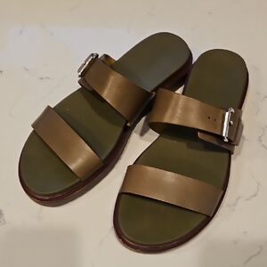 Tan and Olive Sandals